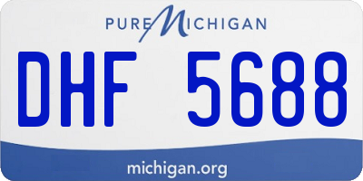 MI license plate DHF5688