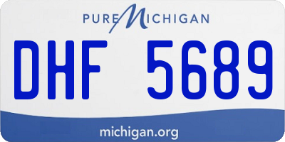 MI license plate DHF5689