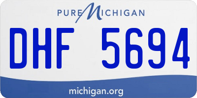 MI license plate DHF5694