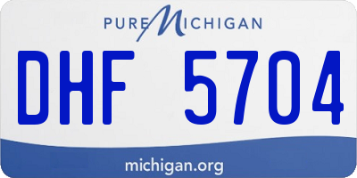 MI license plate DHF5704