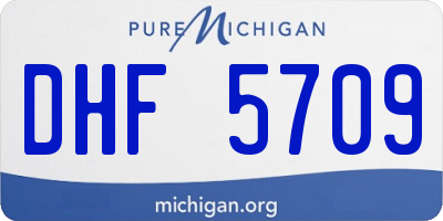 MI license plate DHF5709