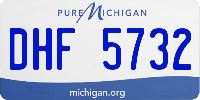 MI license plate DHF5732
