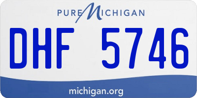 MI license plate DHF5746