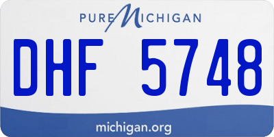 MI license plate DHF5748