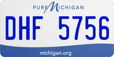 MI license plate DHF5756