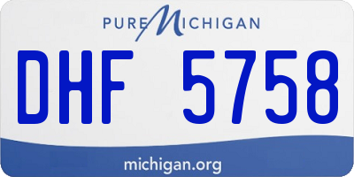 MI license plate DHF5758