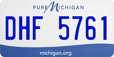 MI license plate DHF5761
