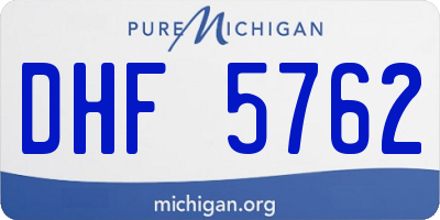 MI license plate DHF5762