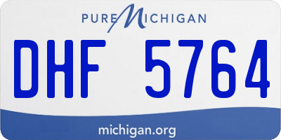 MI license plate DHF5764