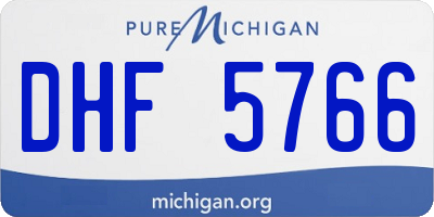 MI license plate DHF5766