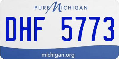 MI license plate DHF5773
