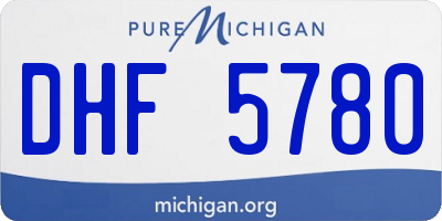 MI license plate DHF5780