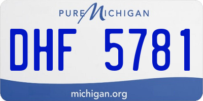 MI license plate DHF5781