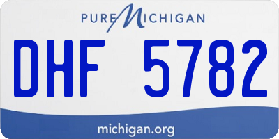 MI license plate DHF5782