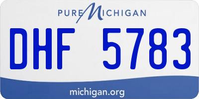 MI license plate DHF5783