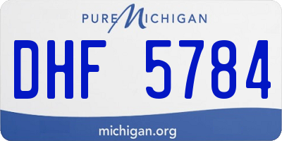 MI license plate DHF5784