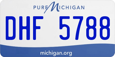 MI license plate DHF5788