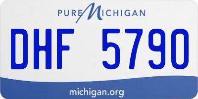 MI license plate DHF5790