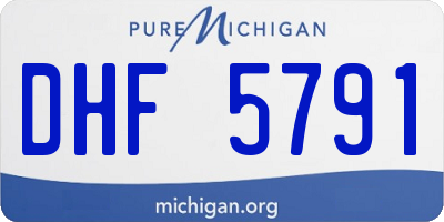 MI license plate DHF5791