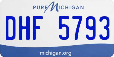 MI license plate DHF5793