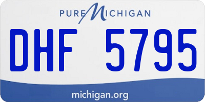 MI license plate DHF5795