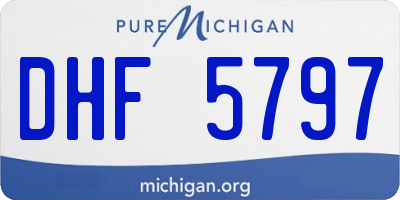 MI license plate DHF5797