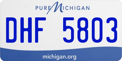 MI license plate DHF5803