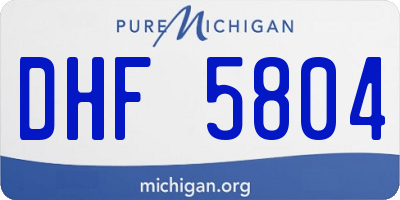 MI license plate DHF5804