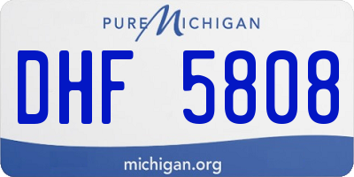 MI license plate DHF5808