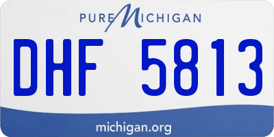 MI license plate DHF5813