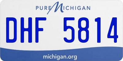 MI license plate DHF5814