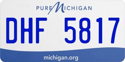 MI license plate DHF5817