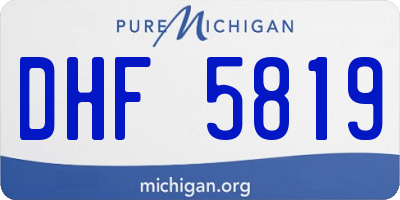 MI license plate DHF5819