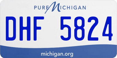 MI license plate DHF5824