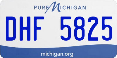 MI license plate DHF5825