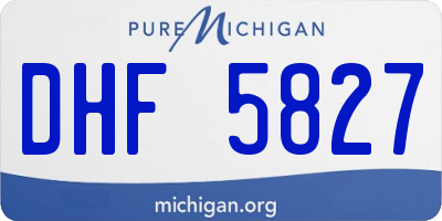 MI license plate DHF5827