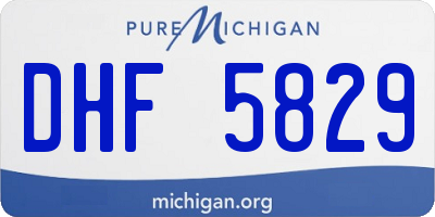MI license plate DHF5829