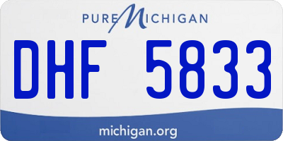 MI license plate DHF5833