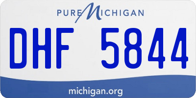 MI license plate DHF5844