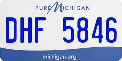 MI license plate DHF5846