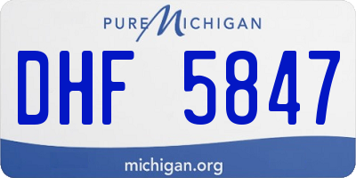 MI license plate DHF5847