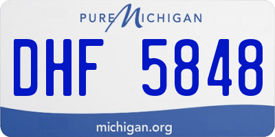MI license plate DHF5848