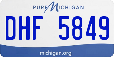 MI license plate DHF5849