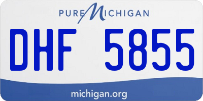 MI license plate DHF5855