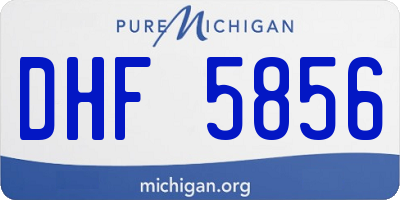 MI license plate DHF5856