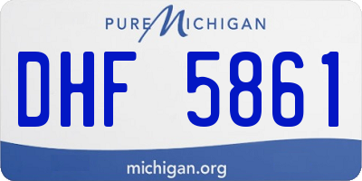 MI license plate DHF5861