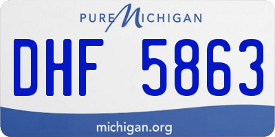 MI license plate DHF5863