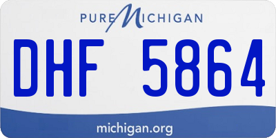 MI license plate DHF5864