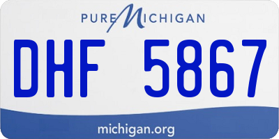 MI license plate DHF5867