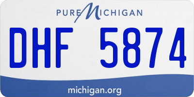 MI license plate DHF5874